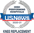 US News High Performing Indicator Knee 2021-2022